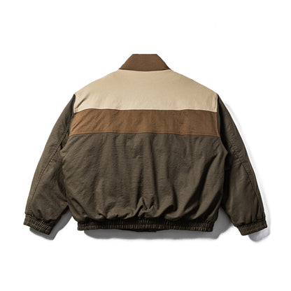Men's short-cut utility field jacket with high standing collar and large flap pockets EVA-US