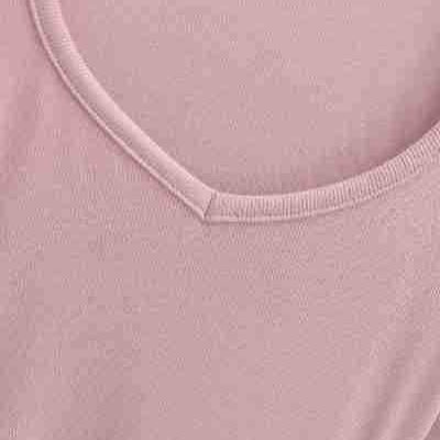 Women's Fitted Midi Dress with Side Ruching and Double Neckline EVA-US