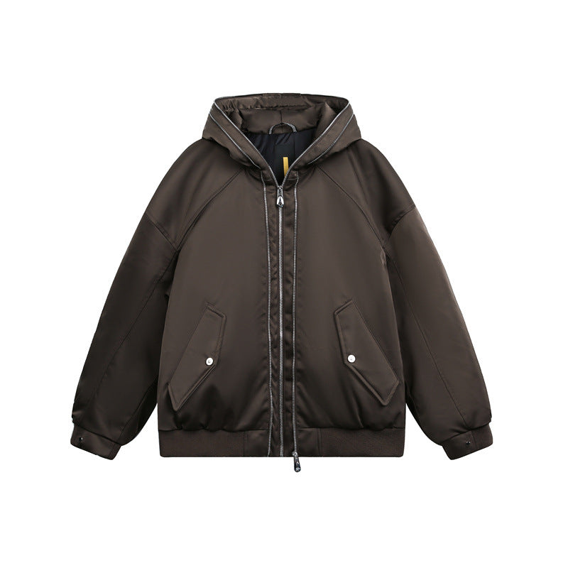 Men's Padded Hooded Bomber Jacket with Thermal Lining EVA-US