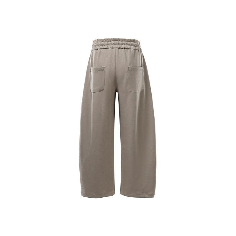 Women's Wide Sweatpants with High Waist, Drawstring and Side Pockets EVA-US