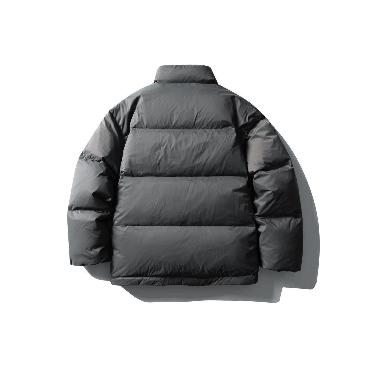 Unisex Boxy-padded short jacket with high stand-up collar and water-repellent shell EVA-US