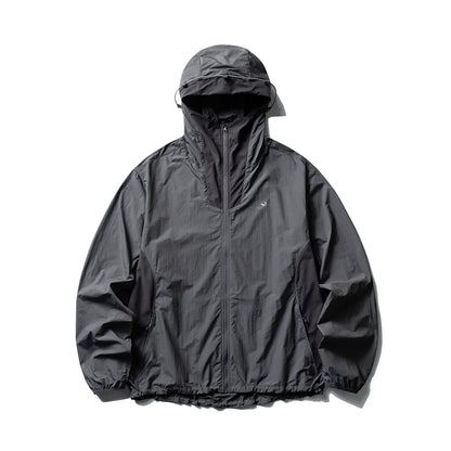 Unisex ultralight technical hoodie with windproof, water-repellent shell EVA-US