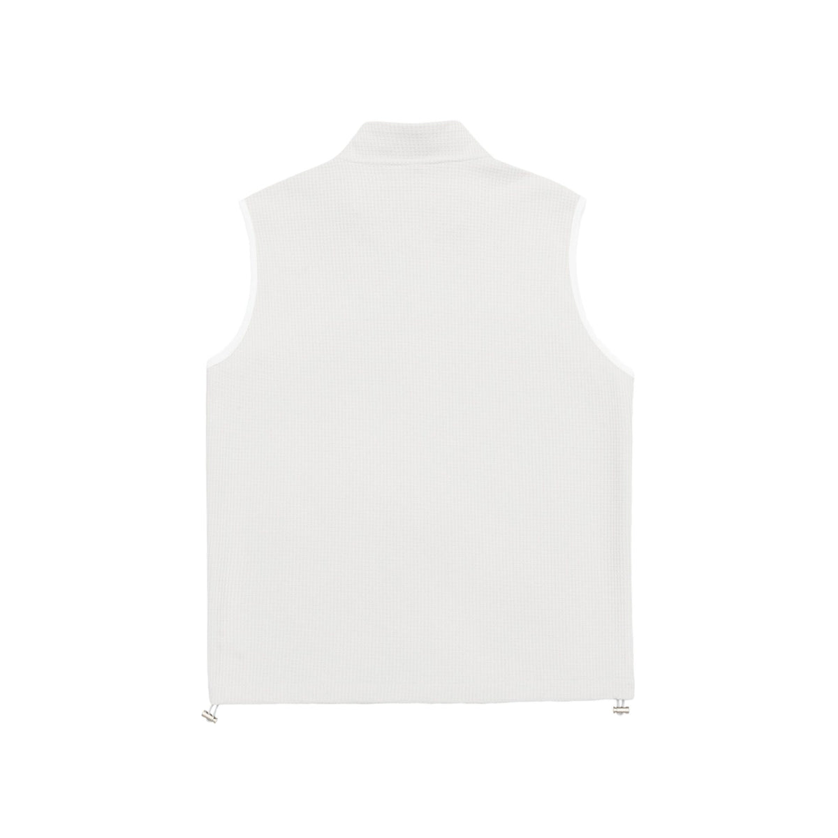 Unisex Waffle Structure Outdoor Vest with Standing Collar, Full-Length Zipper and Drawstring Hem EVA-US