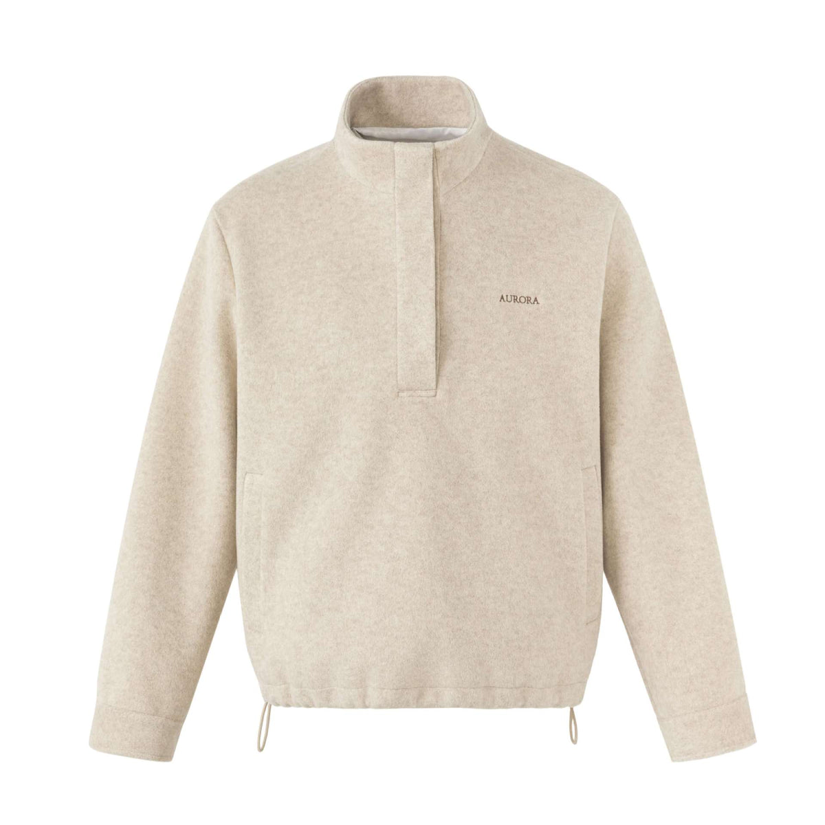 Unisex Short Cut Oversized Funnel Sweater with Drawstring and Kangaroo Pocket EVA-US