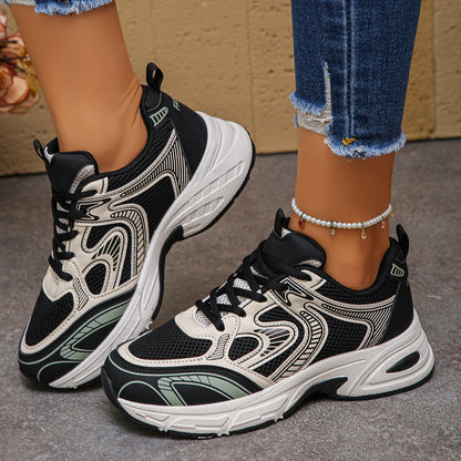 Women Sports Sneakers with Breathable Mesh Design and Cushioning Sole EVA-US