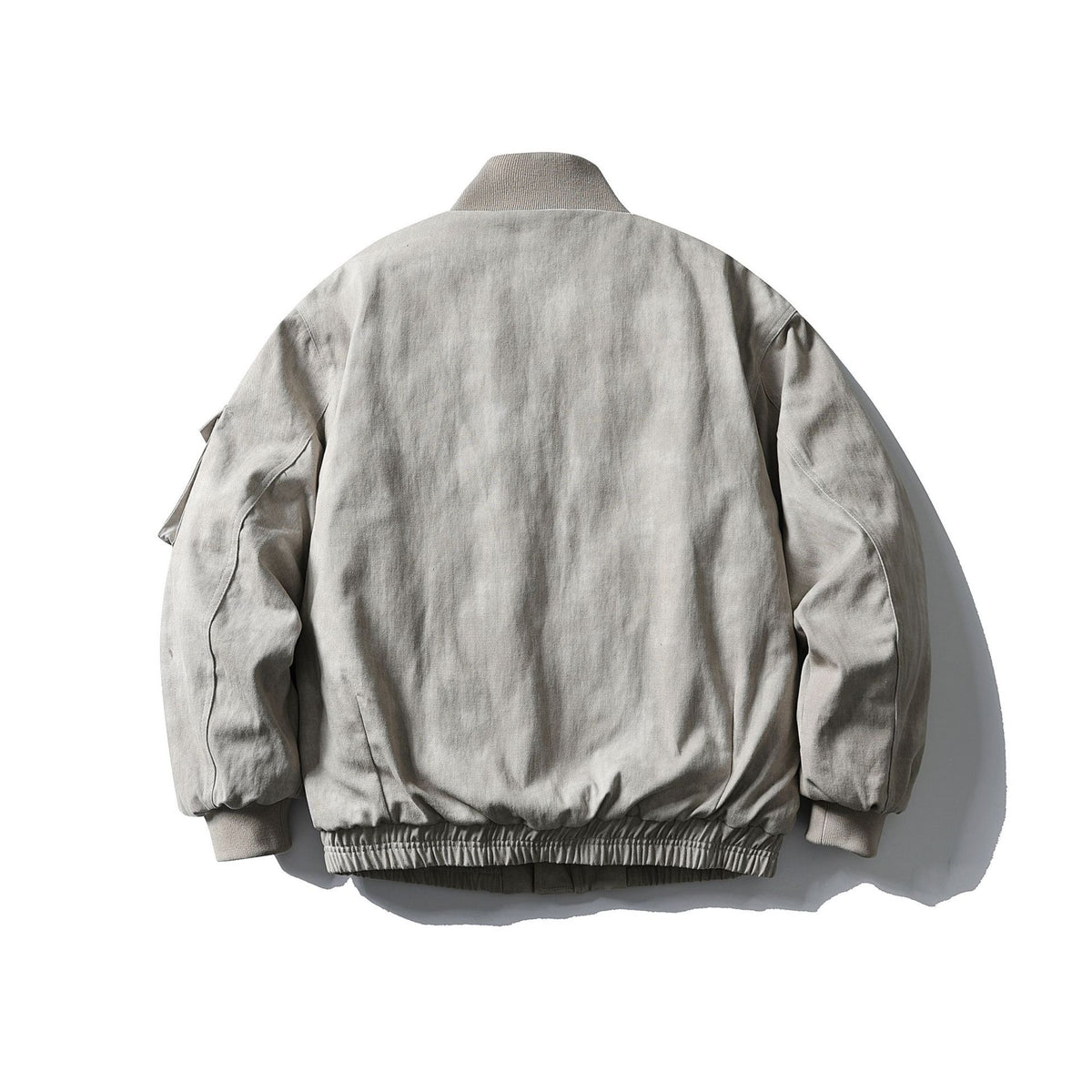 Men's Boxy Utility Blouson Jacket with Stand-up Collar, Cargo Sleeves and Applied Flap Pockets EVA-US