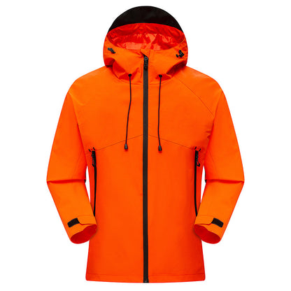 Men's Waterproof High-Visibility Shell Parka with Breathable Membrane, Adjustable Hood and Ventilation EVA-US