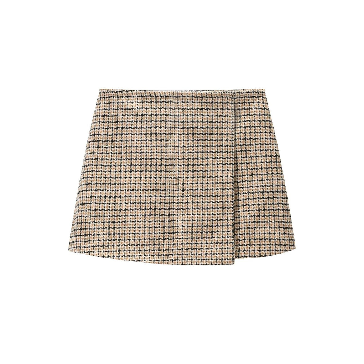 Ladies Two-Piece Tweed Ensemble with Collarless Cropped Blazer and A-Line Mini Skirt EVA-US