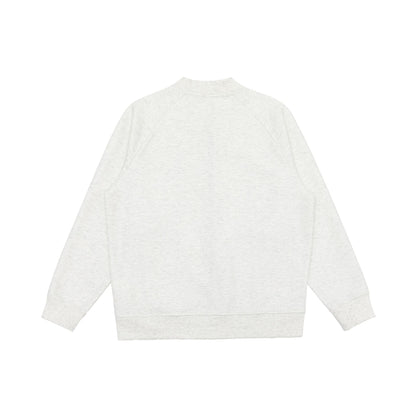Unisex bomber-style sweat jacket with full zip, raglan sleeves, and contrast trim EVA-US