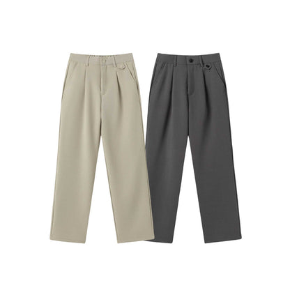 Women's wide pleated trousers with a high waist and classic waistband detail EVA-US