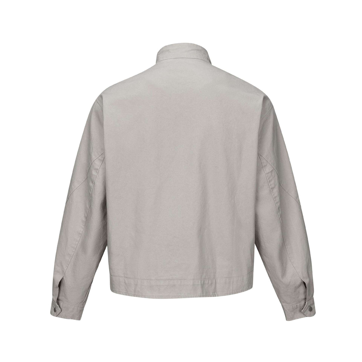 Men's short-cut boxy blouson with stand collar, zipper and chest zippers EVA-US