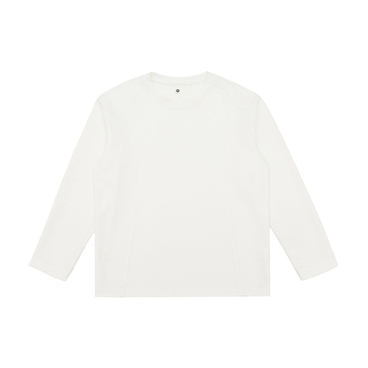 Women's Fine Cotton Long Sleeve Shirt with Straight Hem and Decorative Stitch Detail EVA-US