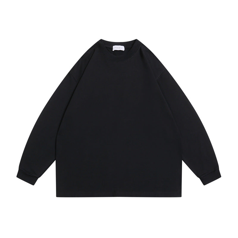Unisex Oversize-Longsleeve Shirt made of heavy cotton blend with round neckline and ribbed cuffs EVA-US