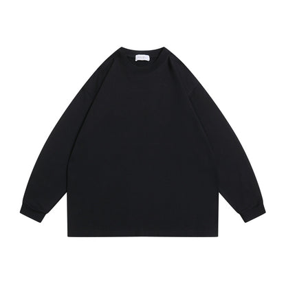 Unisex Oversize-Longsleeve Shirt made of heavy cotton blend with round neckline and ribbed cuffs EVA-US