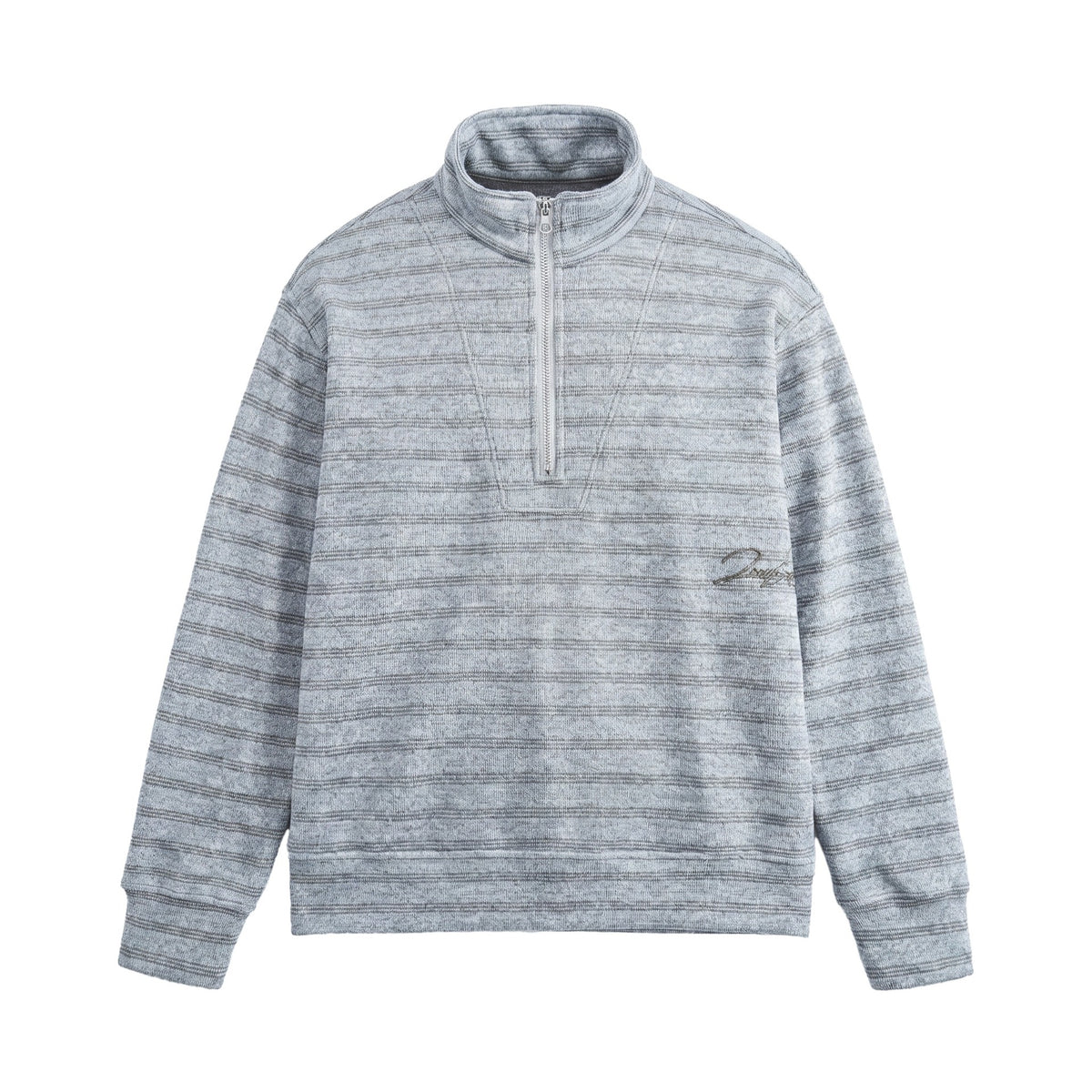 Men's Structured Half-Zip Knit Sweater with Stand Collar EVA-US