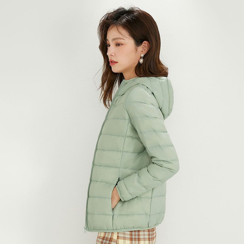 Women's Ultra-light Quilted Hooded Jacket with Ultra-flat Thermal Wadding EVA-US