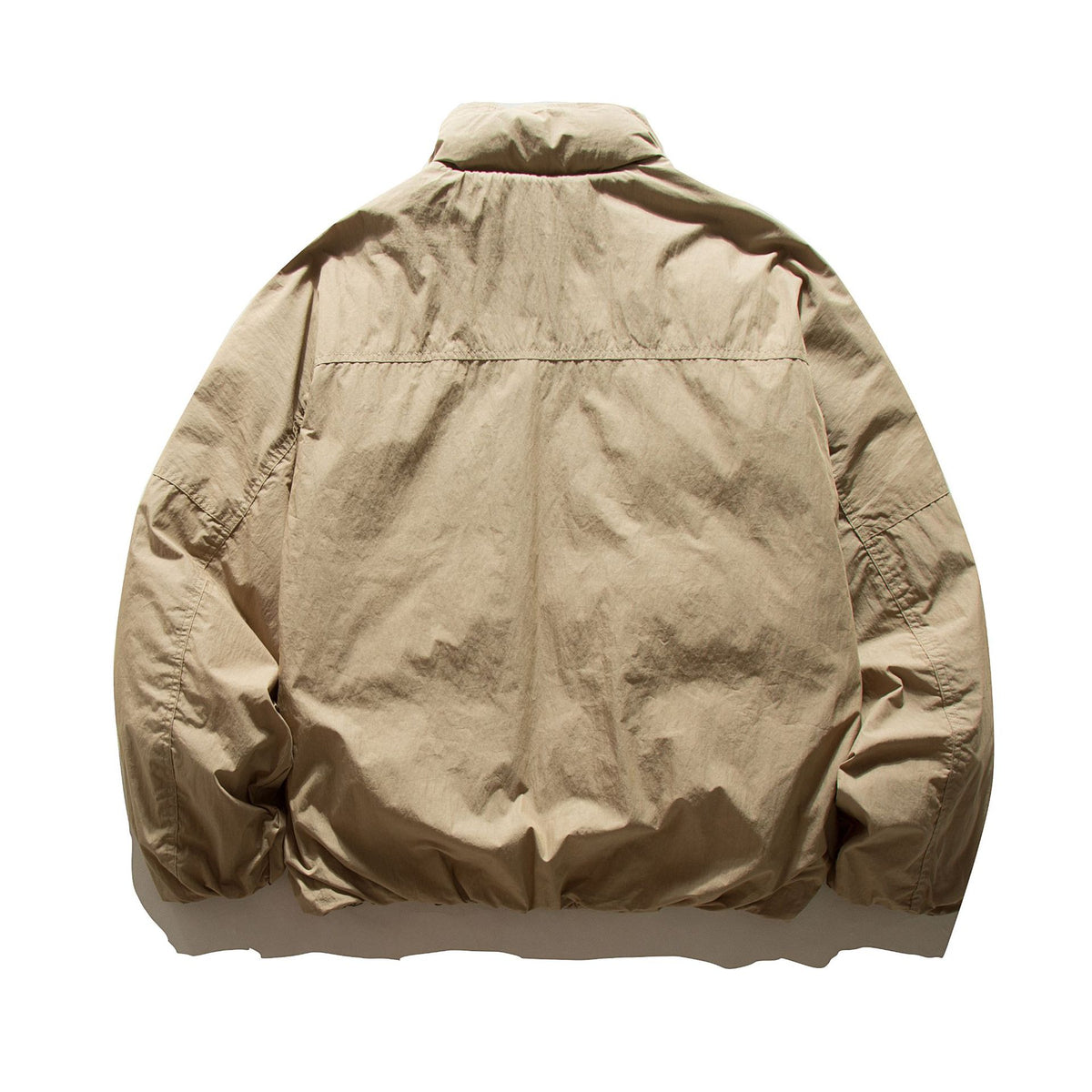 Men's boxy quilted field jacket with high stand collar and cargo pockets EVA-US