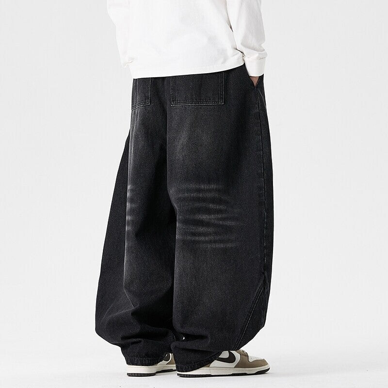 Men's extremely wide-cut baggy jeans with a low crotch and balloon-shaped hem EVA-US