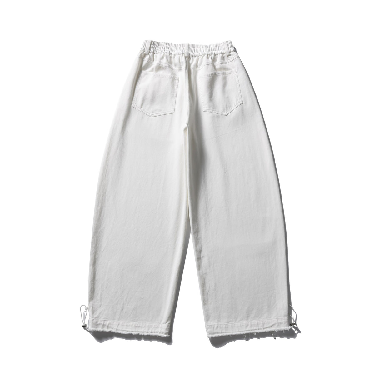Women culotte pants in a wide cut with elastic waistband and drawstring EVA-US