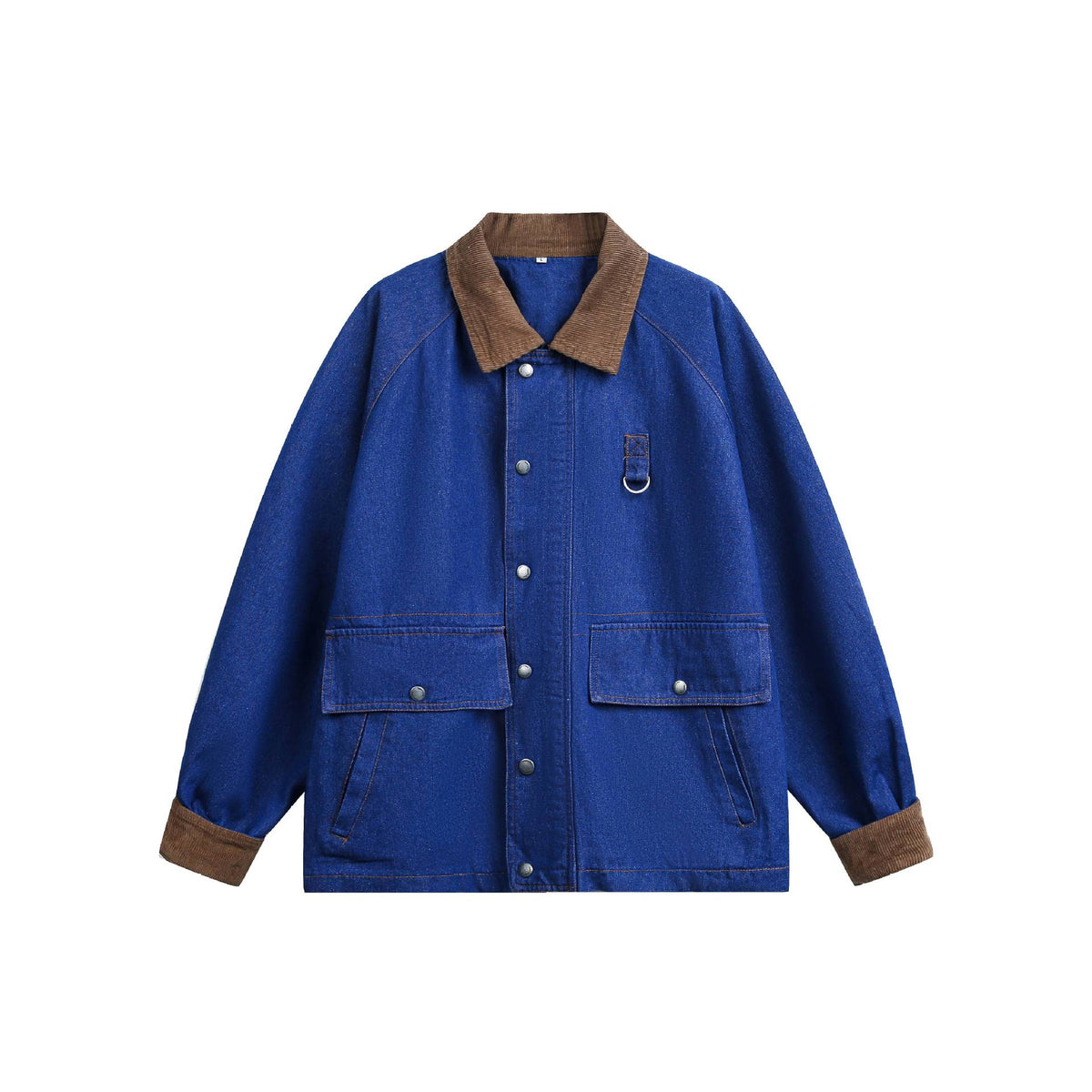 Unisex Kastig cut denim jacket with cord collar and utility details EVA-US