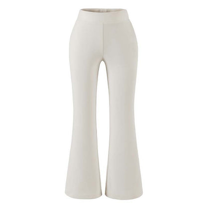 Women's High-Waisted Stretch Flared Pants with Wide Hem EVA-US