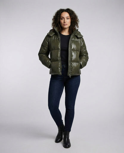 Women Puffy Jacket Hood | EVA-US