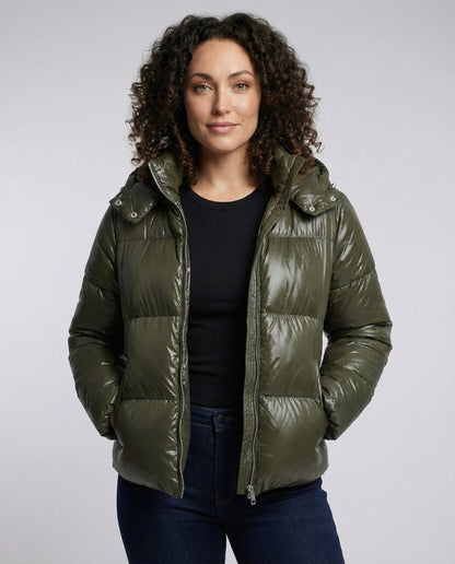 Women Puffy Jacket Hood | EVA-US