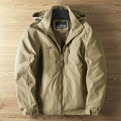 EVA-US Men's Outdoor Jacket with Hood – Lined, Transitional Jacket