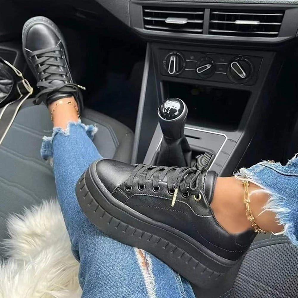 EVA-US | comfortable lace-up shoes with thick sole for women