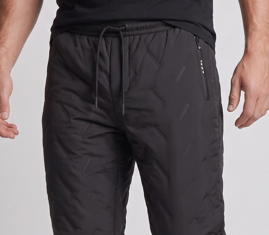 Men's Thermal Outdoor Jogging Pants with Thick Sherpa Lining, Elastic Waistband and Security Zipper Pocket EVA-US