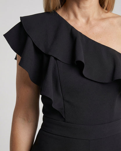 Elegant off-shoulder jumpsuit with ruffle