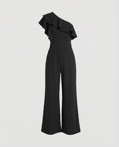 Elegant off-shoulder jumpsuit with ruffle