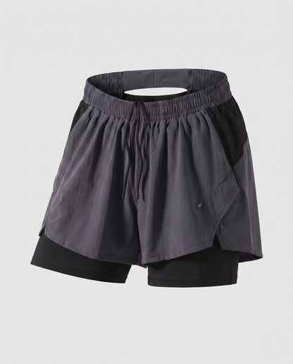 Women's sporty running shorts with innovative Möbius band and breathable inserts