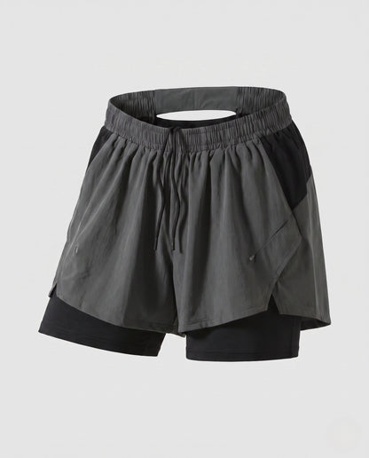 Women's sporty running shorts with innovative Möbius band and breathable inserts