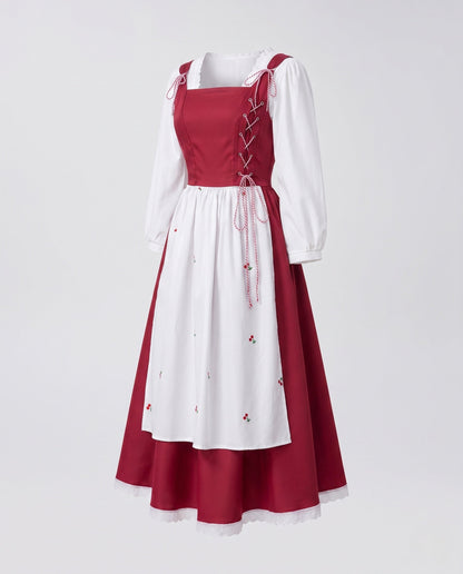 Women’s traditional dirndl dress with detail-oriented linen top EVA-US