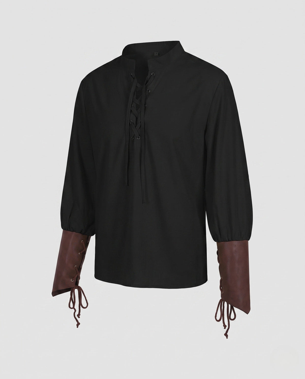 Women's blouse with lacing and puff sleeves EVA-US