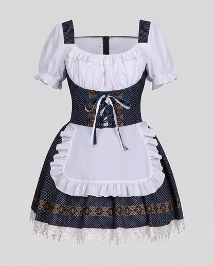 Women's dirndl with elaborate embroidery and casual cut EVA-US