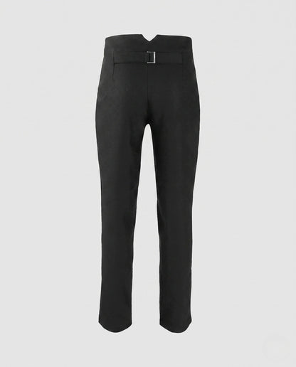 Women's elegant cotton pants with intricate button details EVA-US