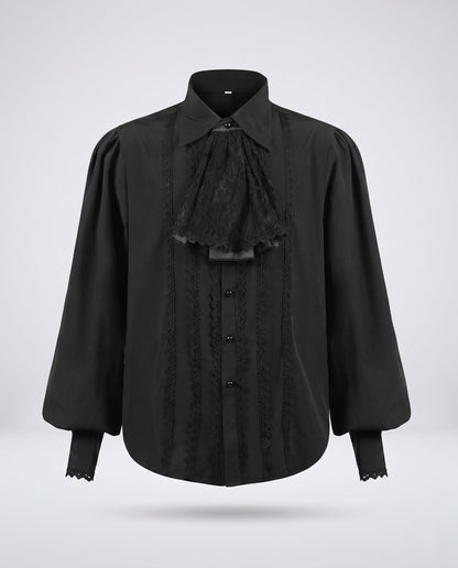 Ladies Elegant Blouse with Ruffles and Lace Details EVA-US