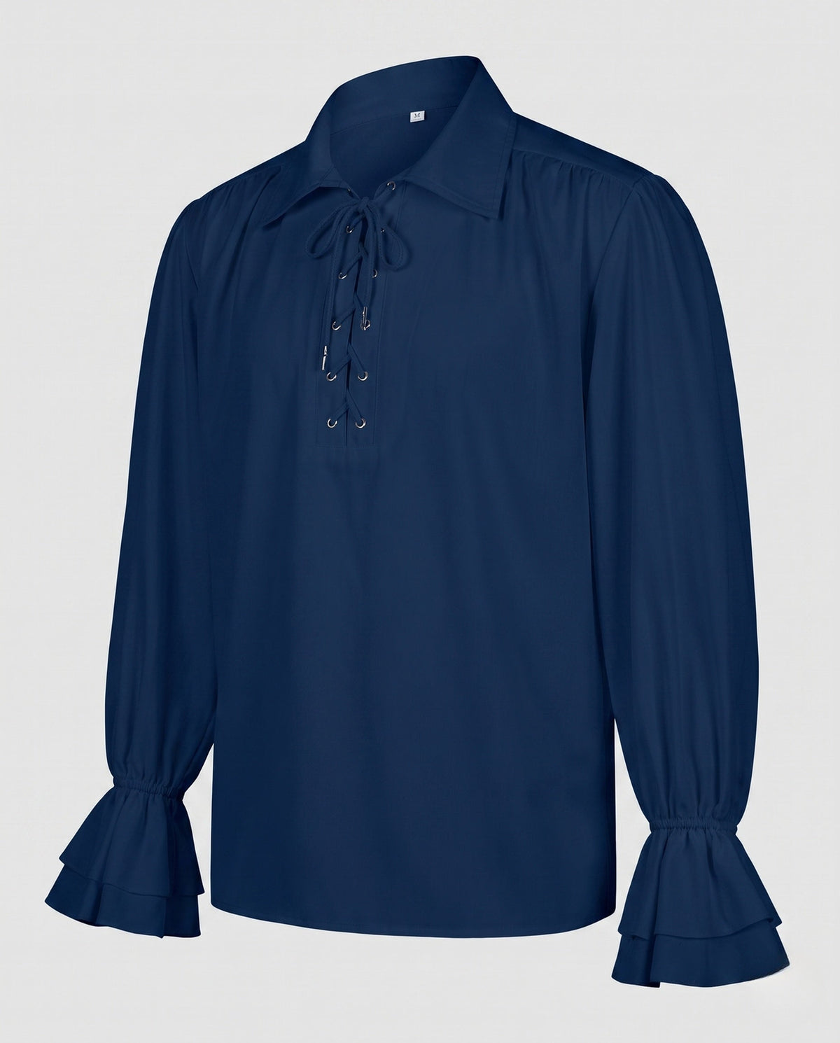 Women's elegant blouse with ruffled sleeves and decorative lacing detail EVA-US