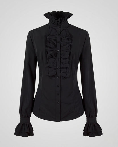 Ladies elegant ruffle blouse EVA-US