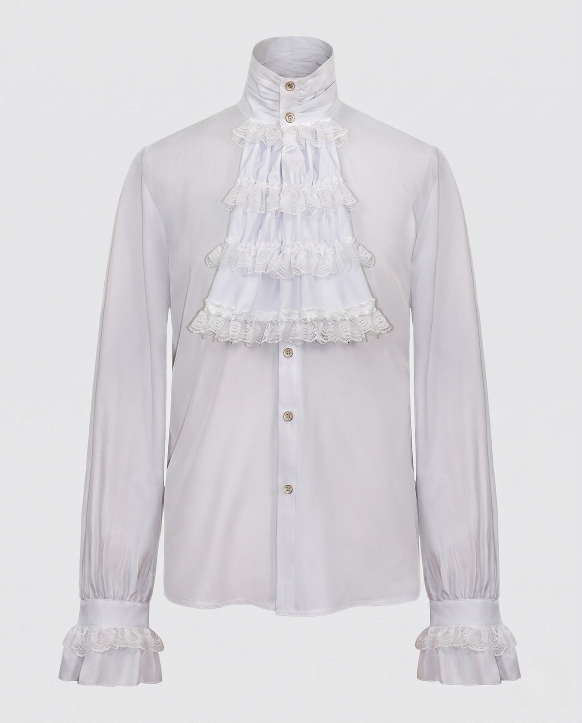 Women's elegant ruffle blouse with exquisite lace details EVA-US