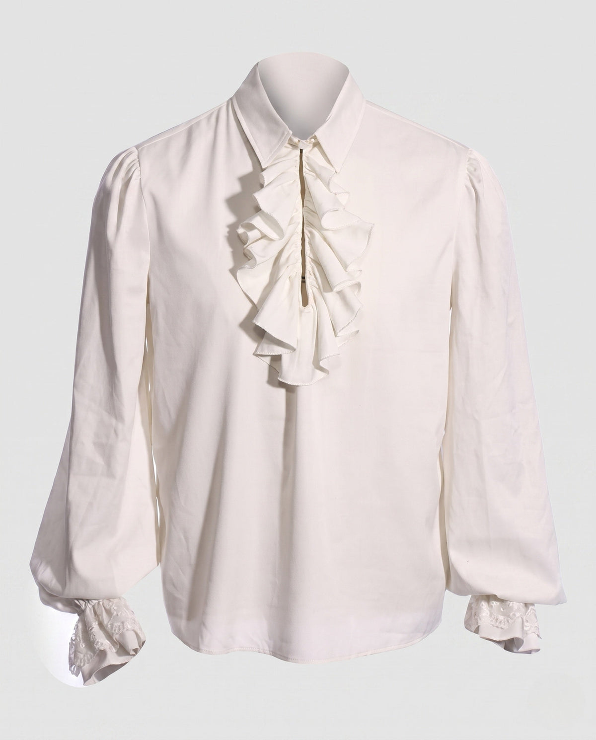 Women's elegant ruffle blouse with finely crafted sleeve cuffs EVA-US