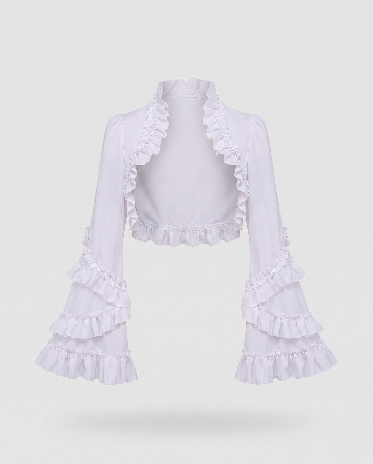 Ladies elegant ruffle jacket with voluminous sleeves EVA-US