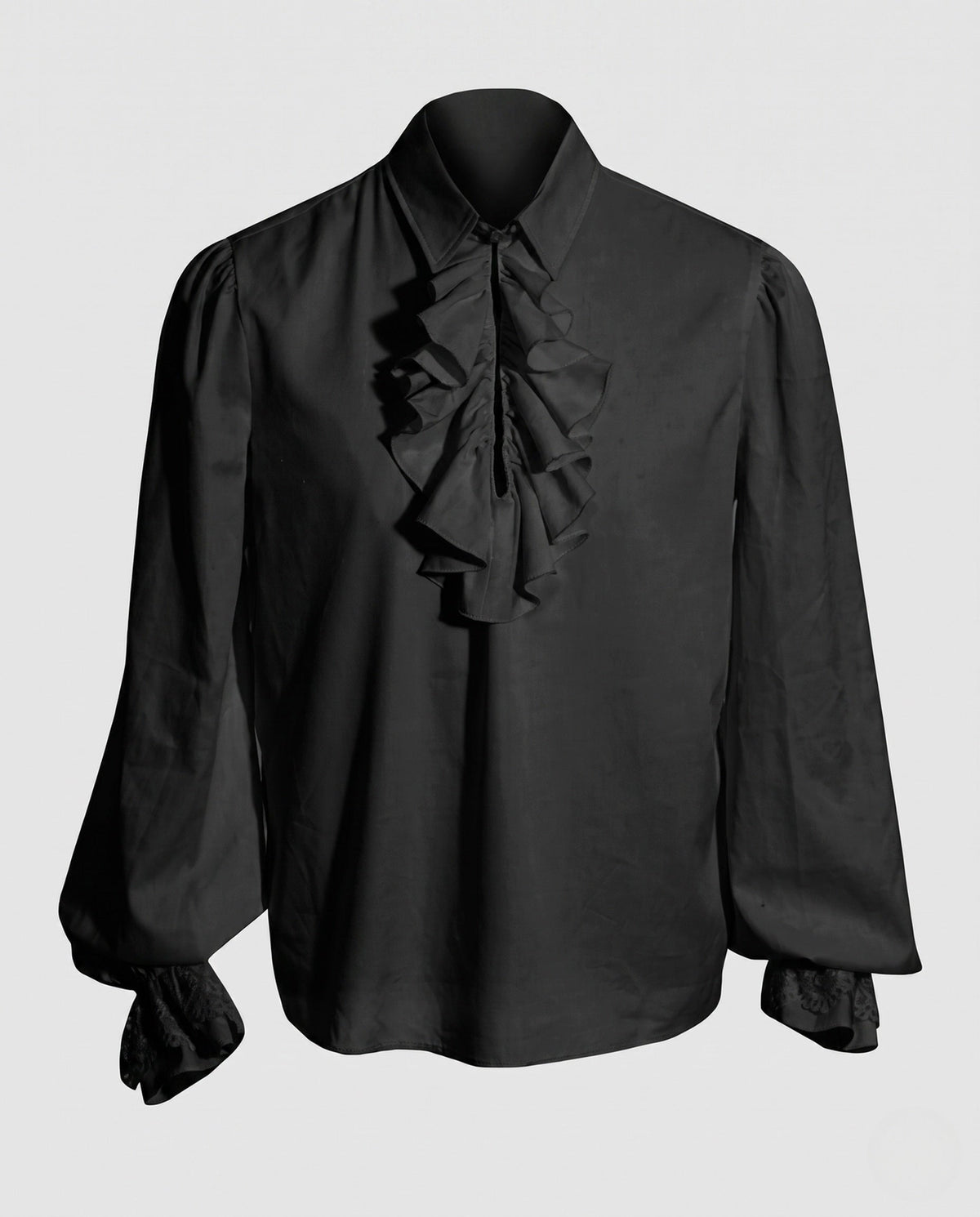Ladies elegant ruffle shirt with decorative details EVA-US
