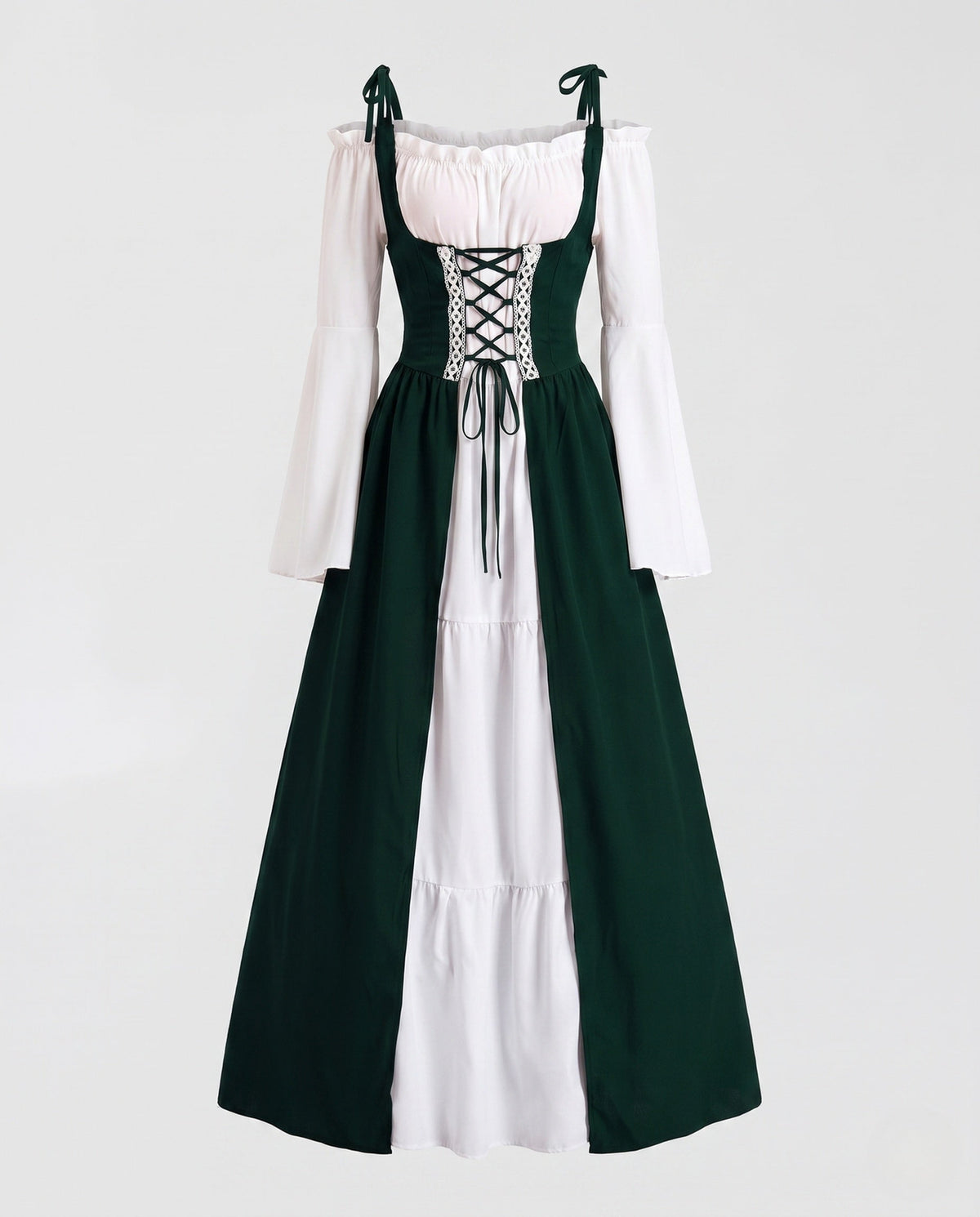 Women Historical Medieval Dress with Charming Cut and Elegant Belt EVA-US