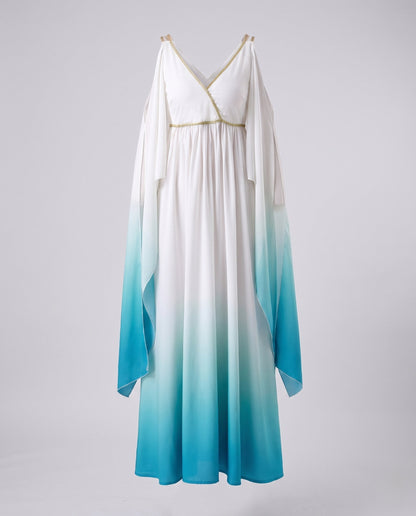 Women's Maxi Dress with Flowing Sleeves EVA-US