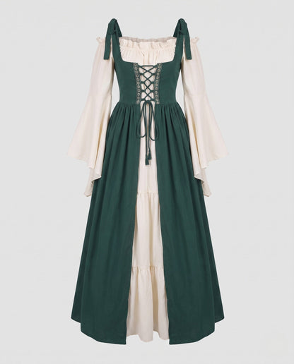 Women's Medieval Costume with Elegant Cut and Historical Accents EVA-US