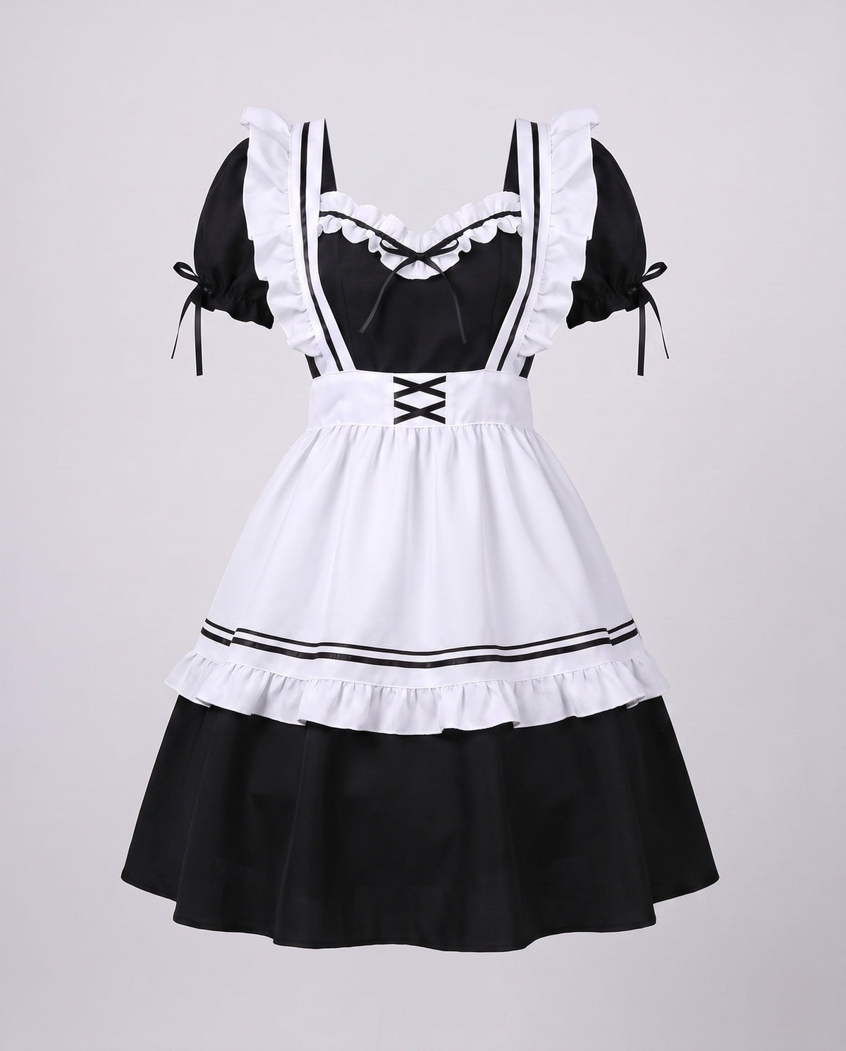 Women's costume as an elegant maid with ruffles and a flared skirt EVA-US