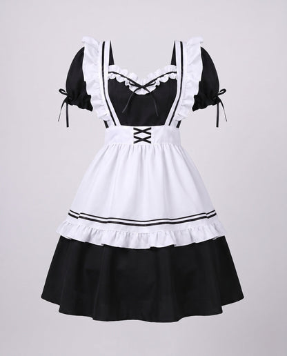 Women's costume as an elegant maid with ruffles and a flared skirt EVA-US